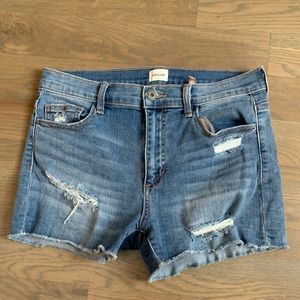 Sneak Peek Distressed Denim Shorts